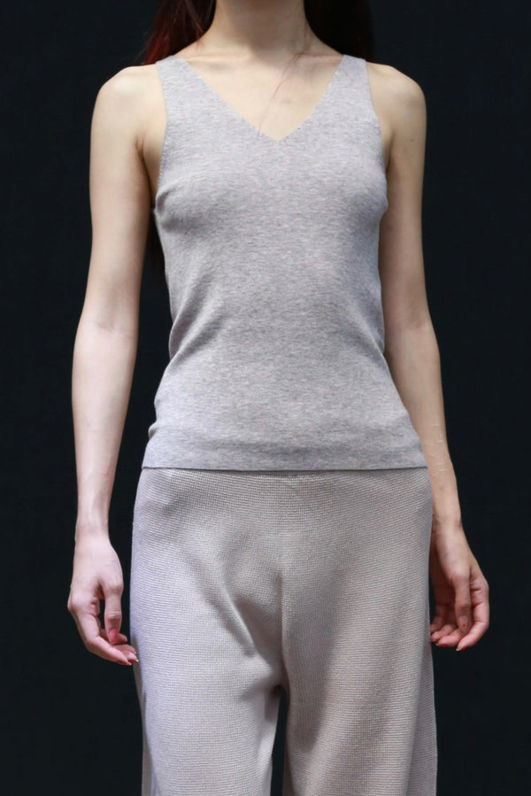 SWAYING 24 Early Autumn Heart-Shaped Neck Knitted Vest SW-SW24PF1T04-QIANZI Light Purple